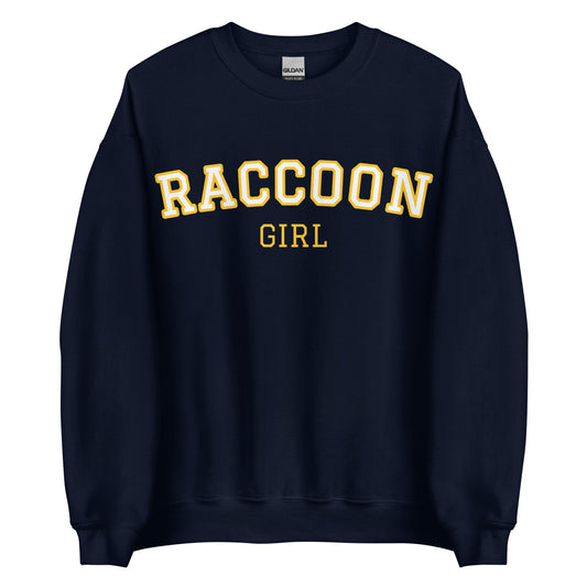 Raccoon Girl Sweatshirt - Varsity Style - ninanush
