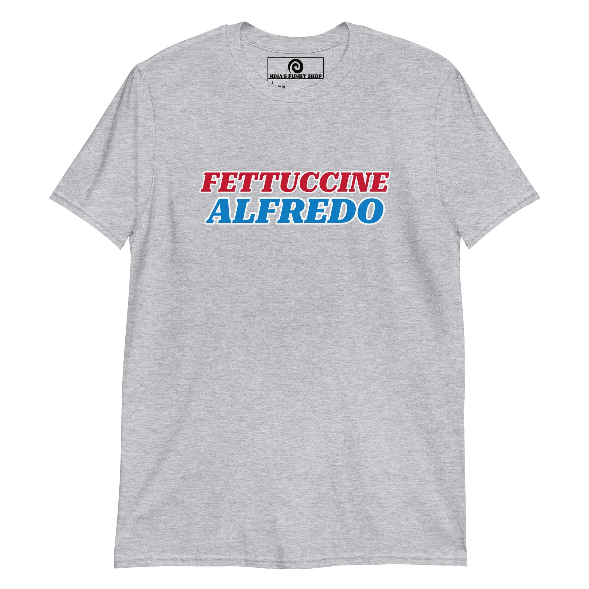 Red White & Blue Fettuccine Alfredo T-Shirt - ninanush