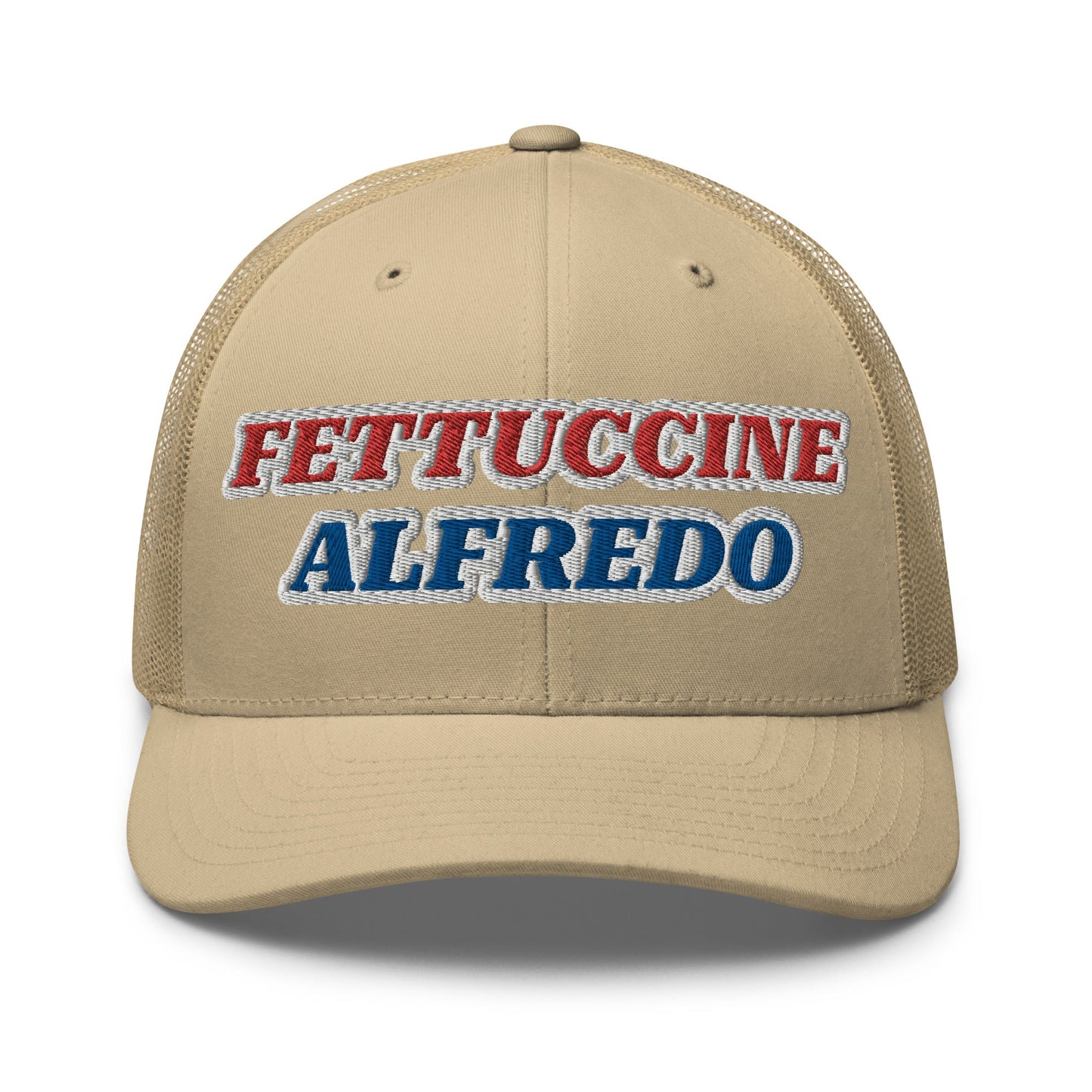 Red, White & Blue Fettuccine Alfredo Trucker Hat - ninanush