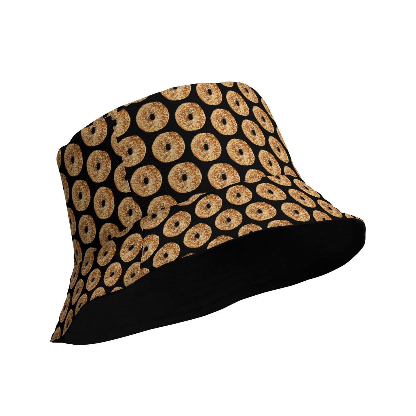 Reversible Black Everything Bagels Bucket Hat - ninanush