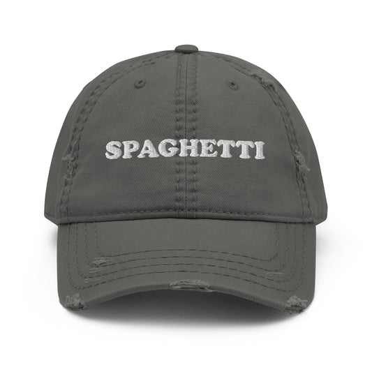 Spaghetti Distressed Dad Hat - ninanush