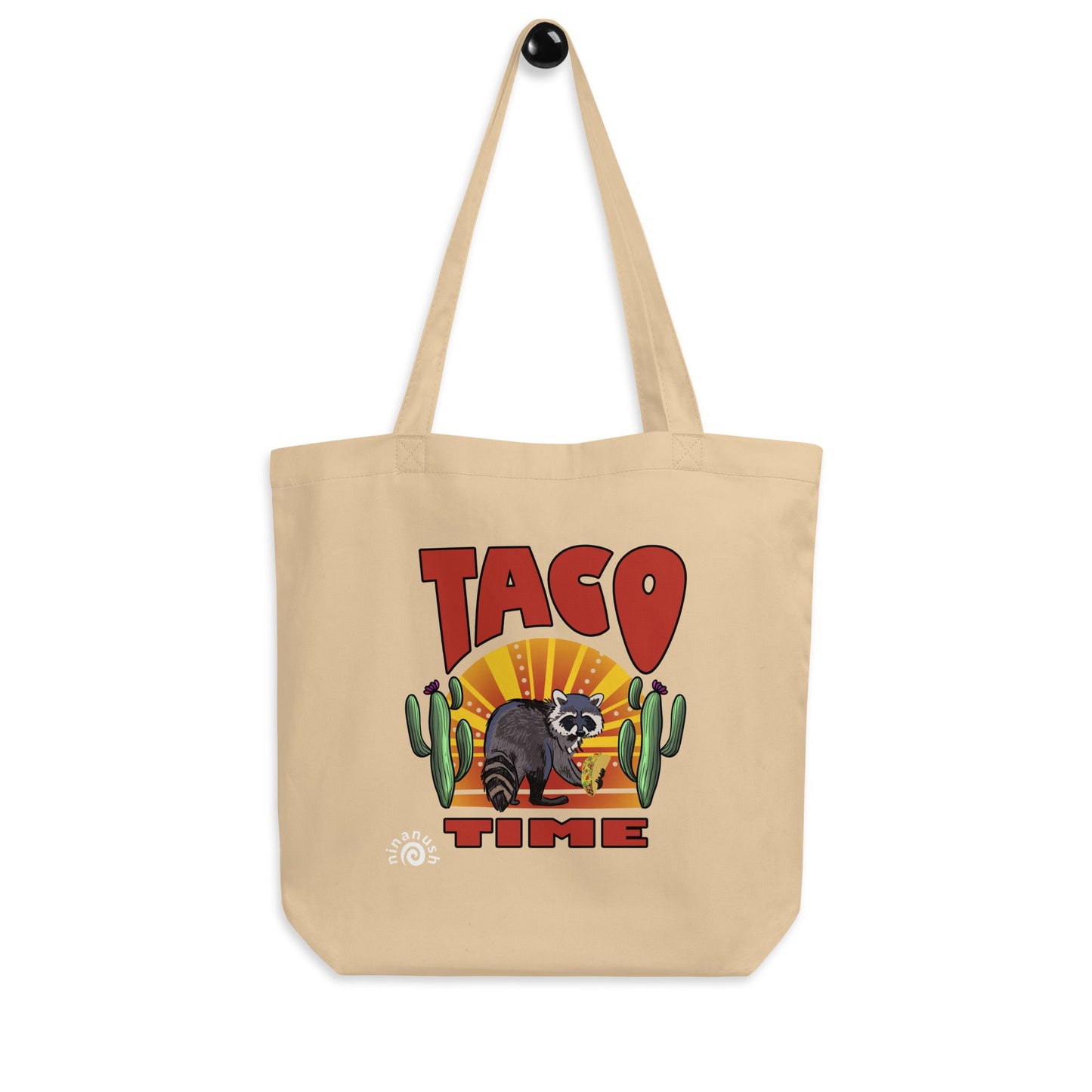 Taco Time Raccoon Eco Tote Bag - ninanush