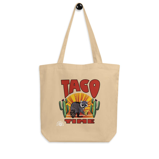 Taco Time Raccoon Eco Tote Bag - ninanush