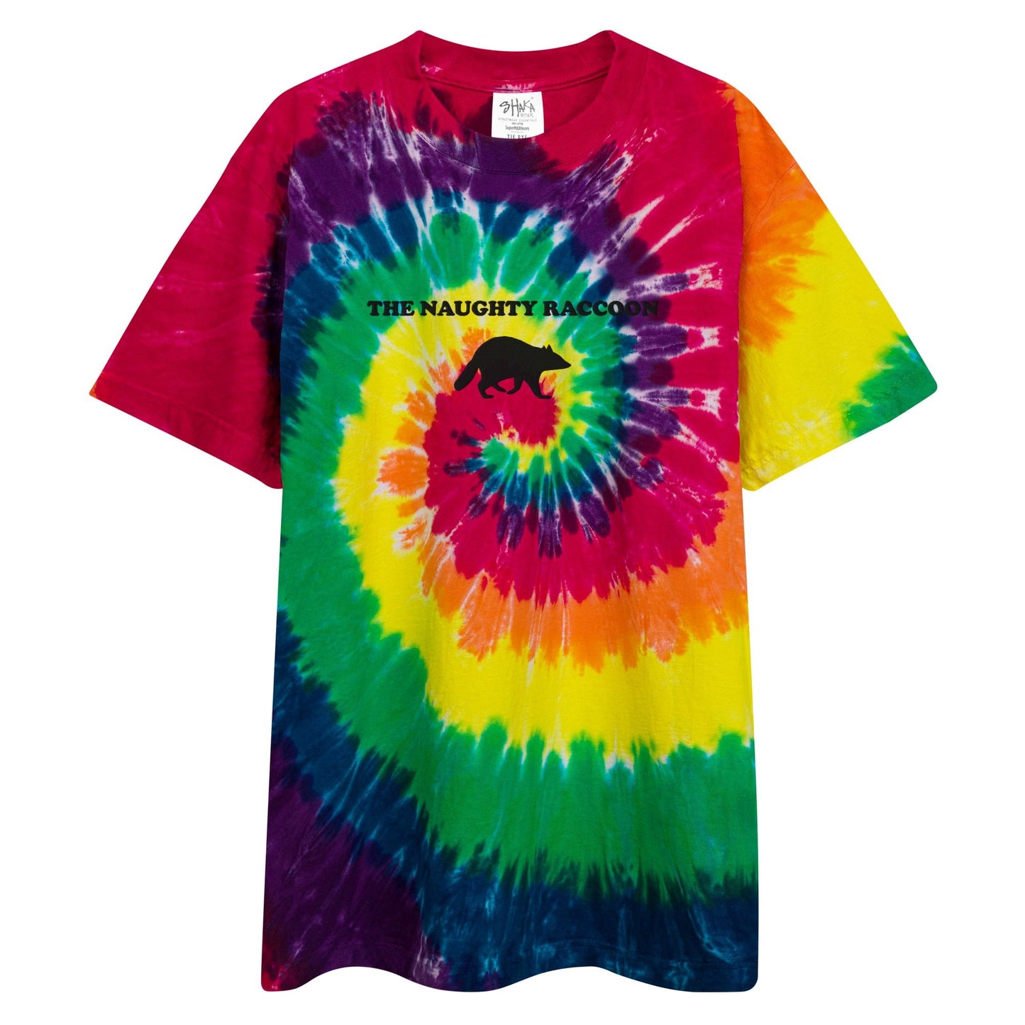 The Naughty Raccoon Oversized Tie-Dye T-shirt - ninanush