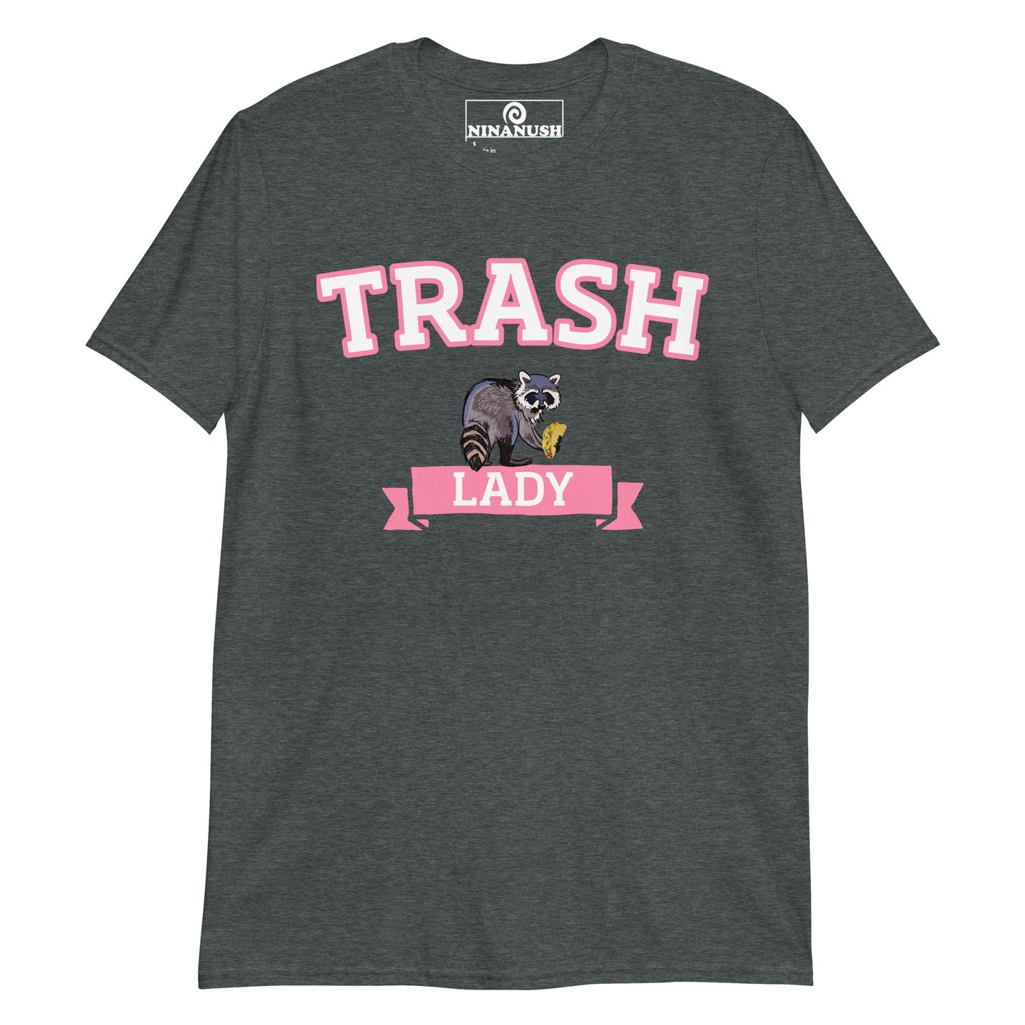Trash Lady T-Shirt with Raccoon - ninanush