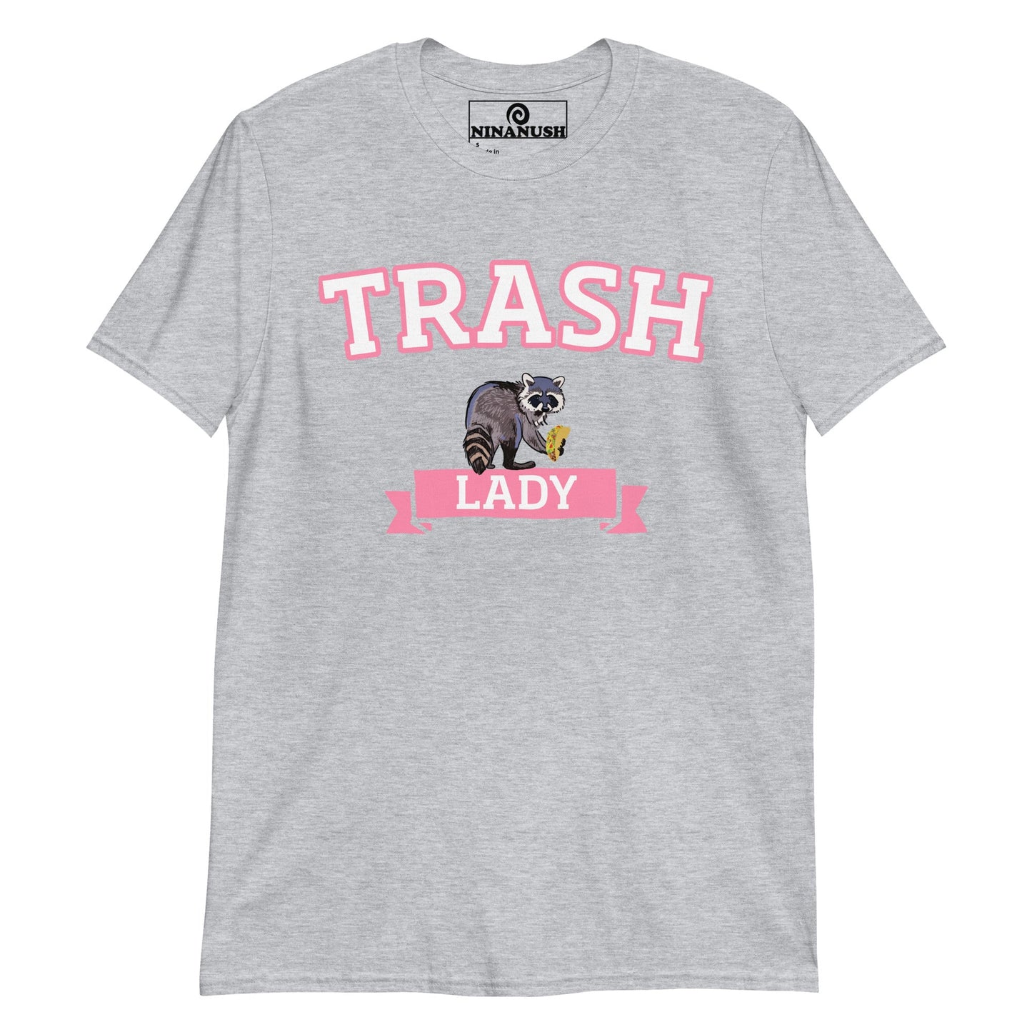 Trash Lady T-Shirt with Raccoon - ninanush