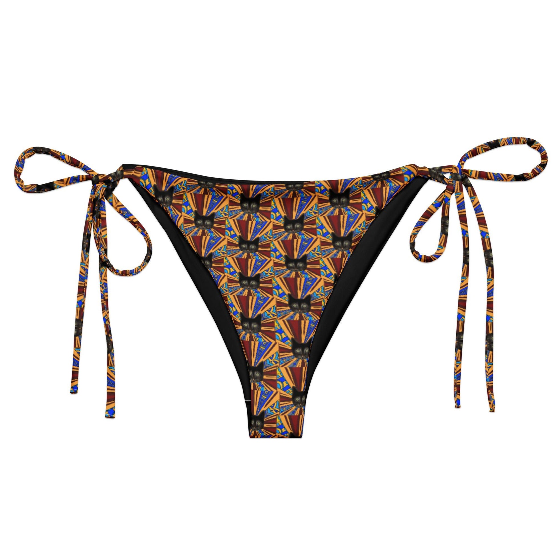 Trippy Cats Recycled Bikini Bottom - ninanush