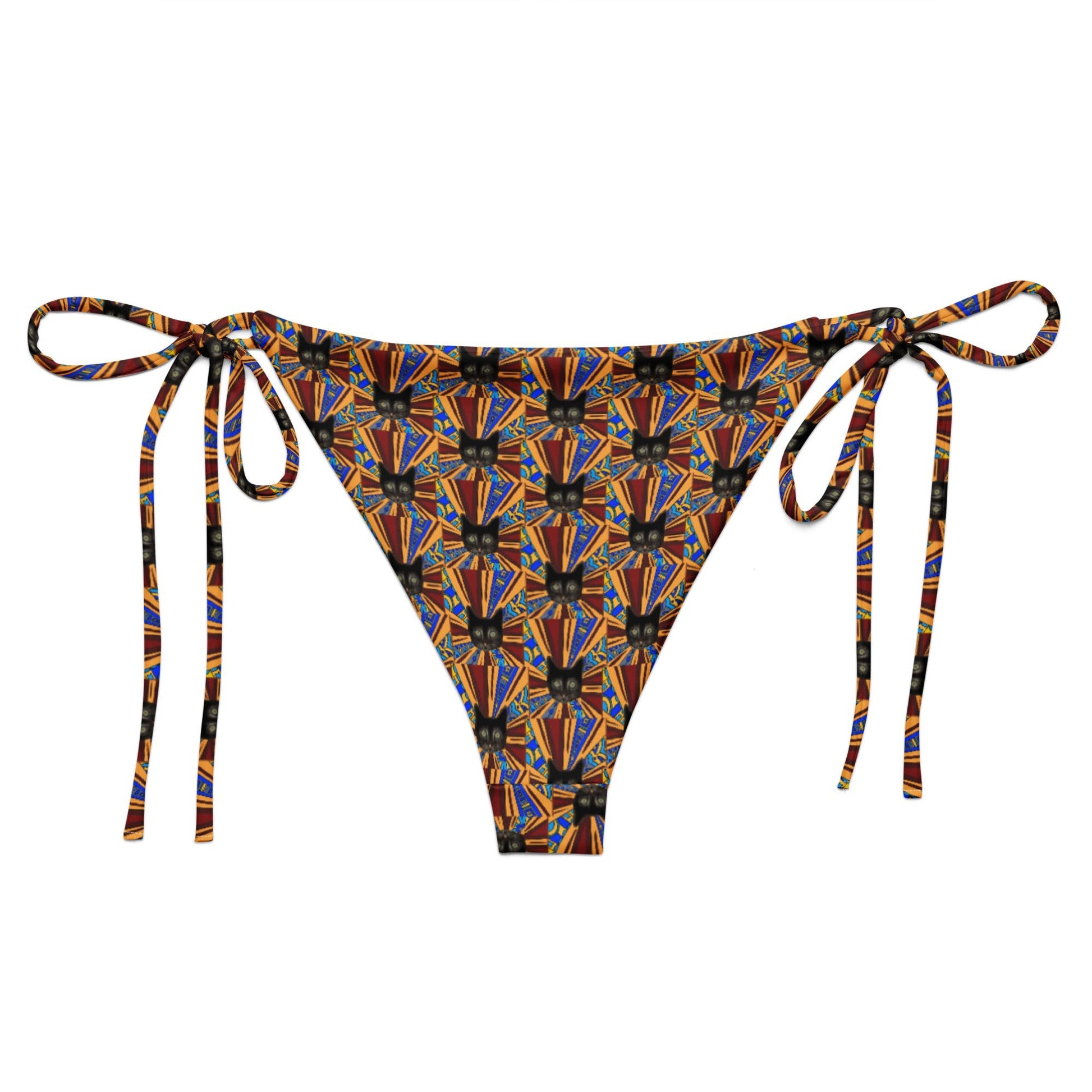 Trippy Cats Recycled Bikini Bottom - ninanush