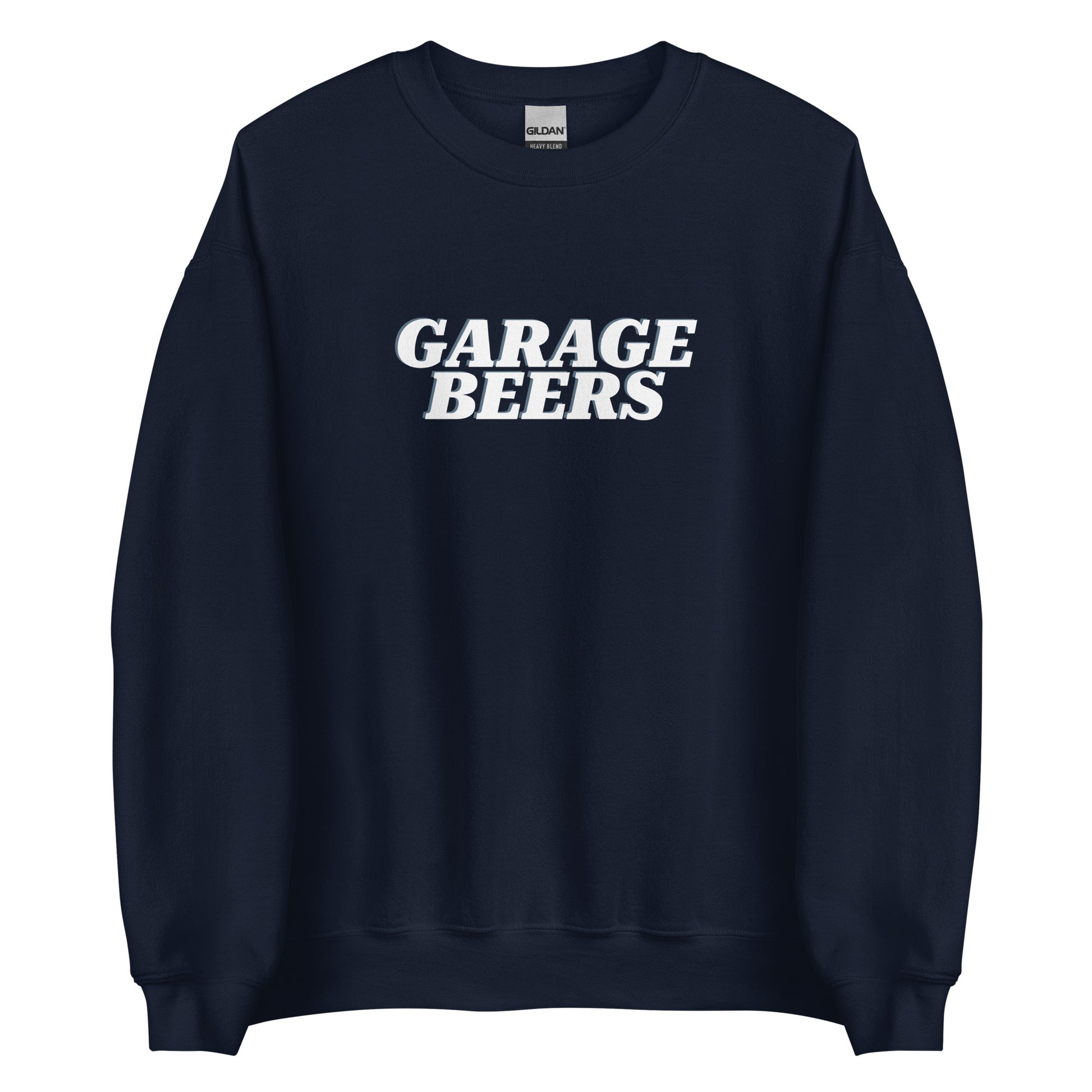 Navy Garage Beers Sweatshirt from Nina's Funky Shop by ninanush - Do you love beer? Looking for a funny gift for a friend? Our Garage Beers Crew Neck Sweatshirt is soft, comfortable and just what you need. It's a unisex sweatshirt that comes in a variety of colors with "Garage Beers", expertly printed on the front. A funny foodie sweatshirt and stand out beer lover streetwear. 
