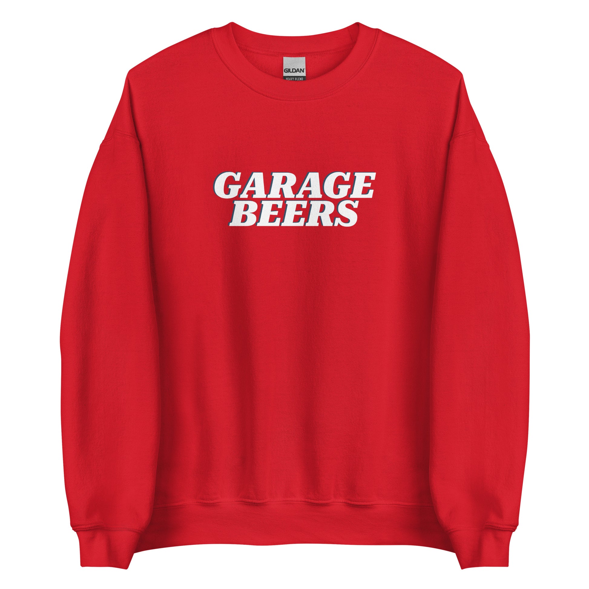 Red Garage Beers Sweatshirt from Nina's Funky Shop by ninanush - Do you love beer? Looking for a funny gift for a friend? Our Garage Beers Crew Neck Sweatshirt is soft, comfortable and just what you need. It's a unisex sweatshirt that comes in a variety of colors with "Garage Beers", expertly printed on the front. A funny foodie sweatshirt and stand out beer lover streetwear.