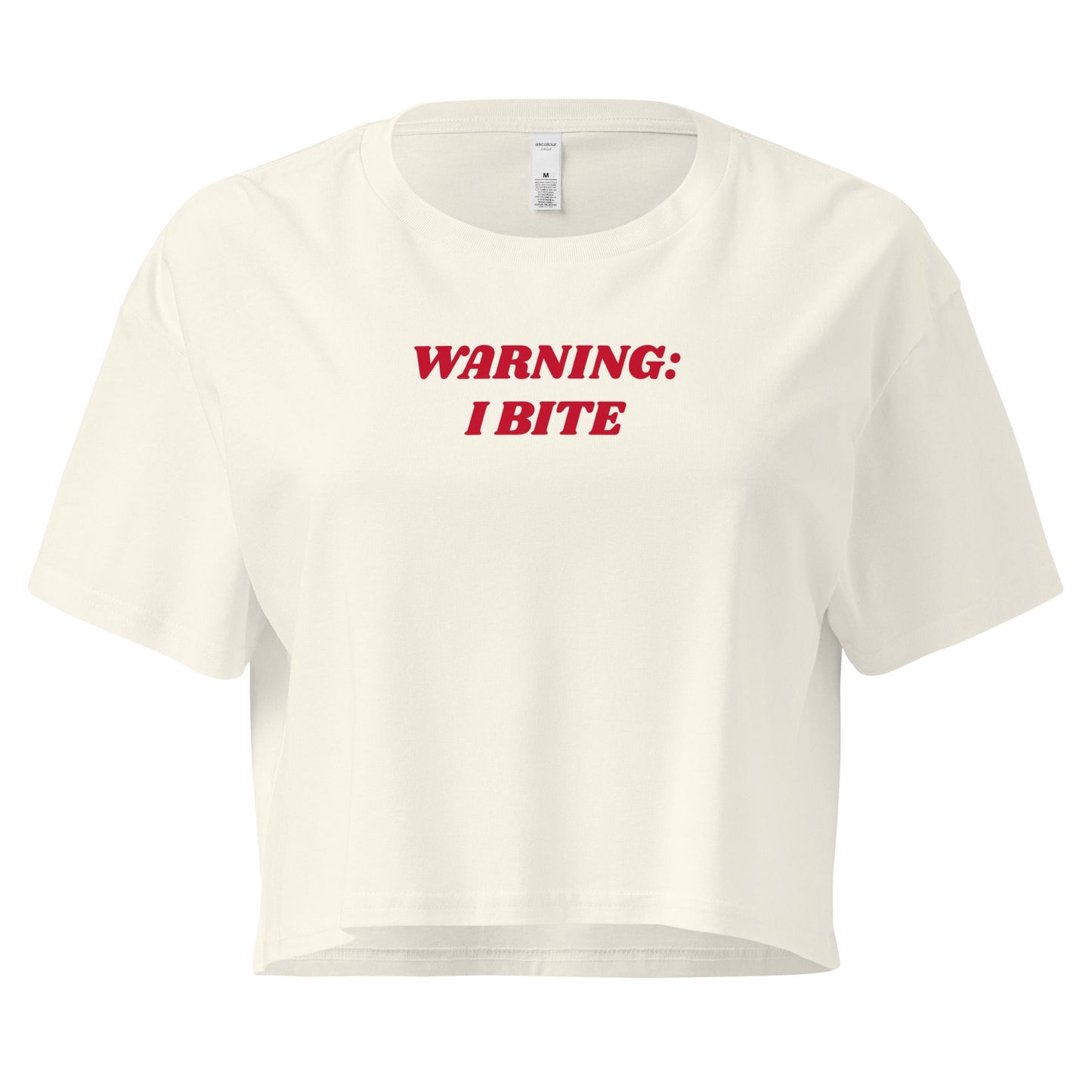 Warning: I Bite Crop Tee - ninanush