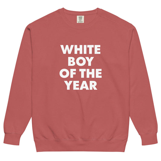 White Boy Of The Year Sweatshirt, Garment-Dyed - ninanush