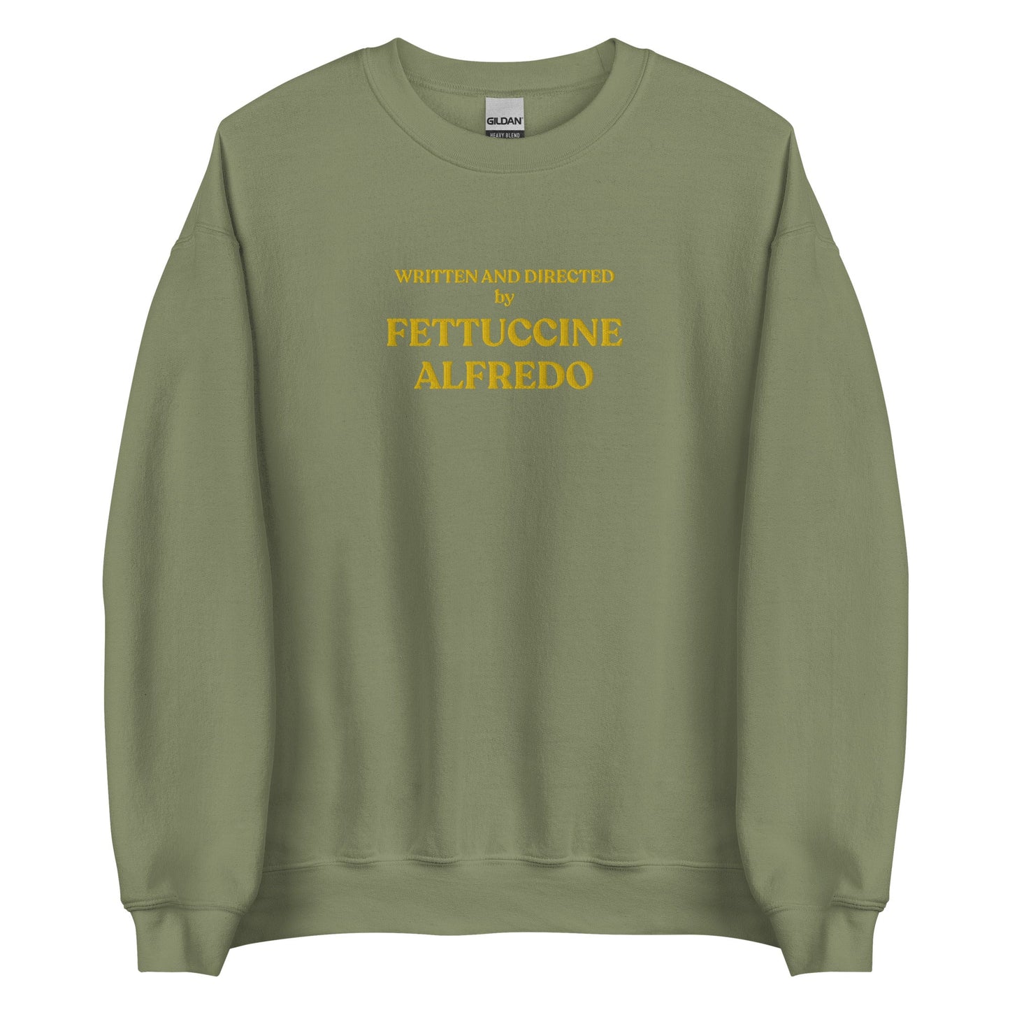Written And Directed By Fettuccine Alfredo Embroidered Sweatshirt - ninanush