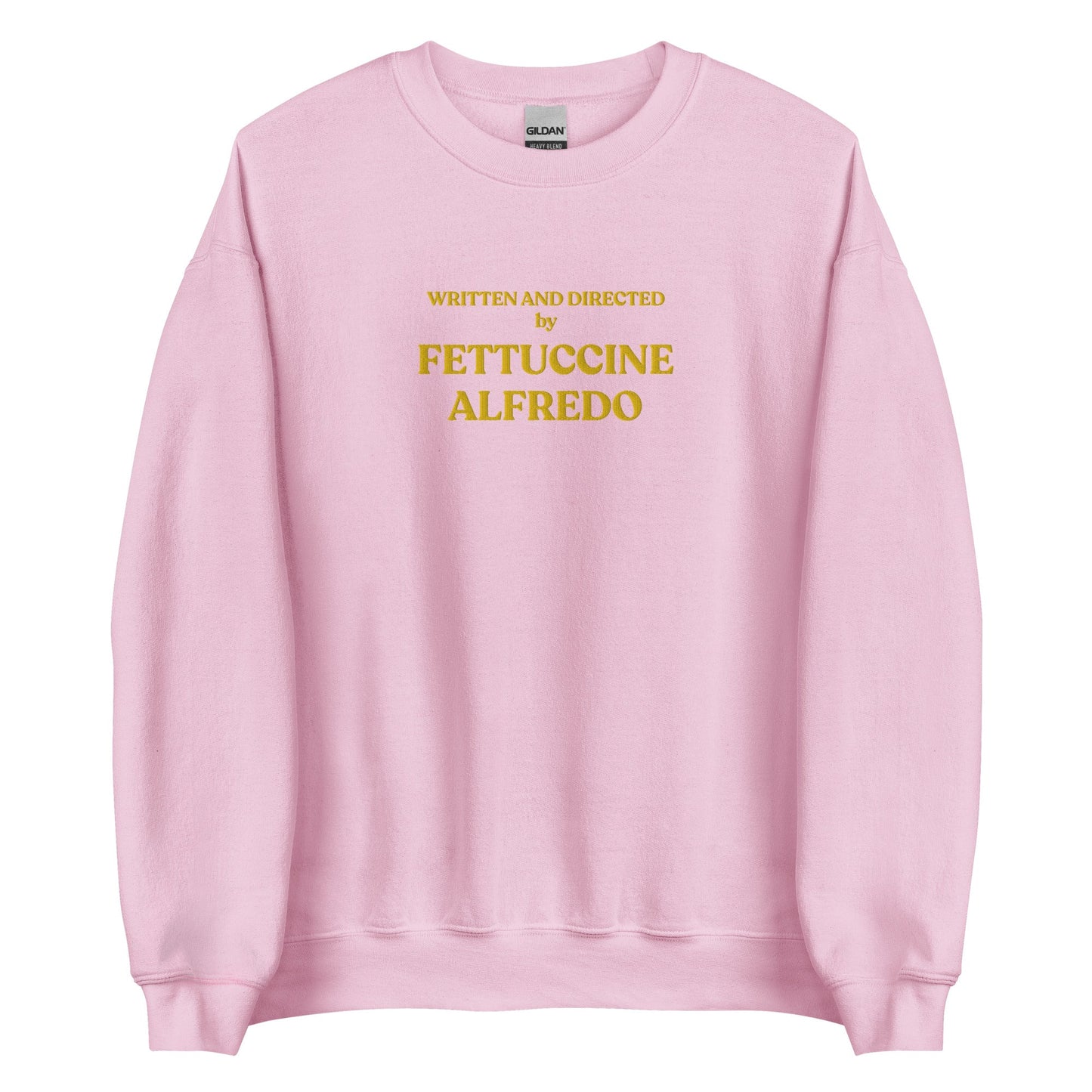 Written And Directed By Fettuccine Alfredo Embroidered Sweatshirt - ninanush