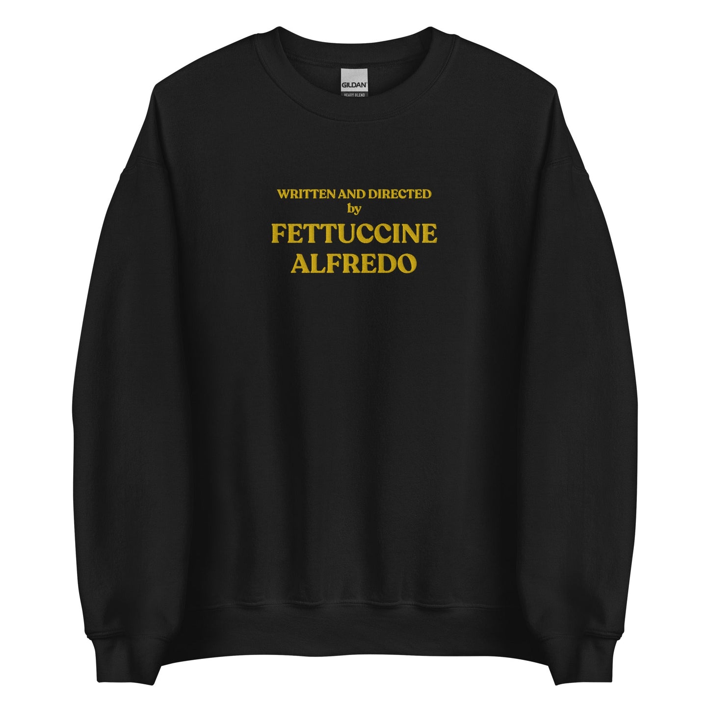 Written And Directed By Fettuccine Alfredo Embroidered Sweatshirt - ninanush