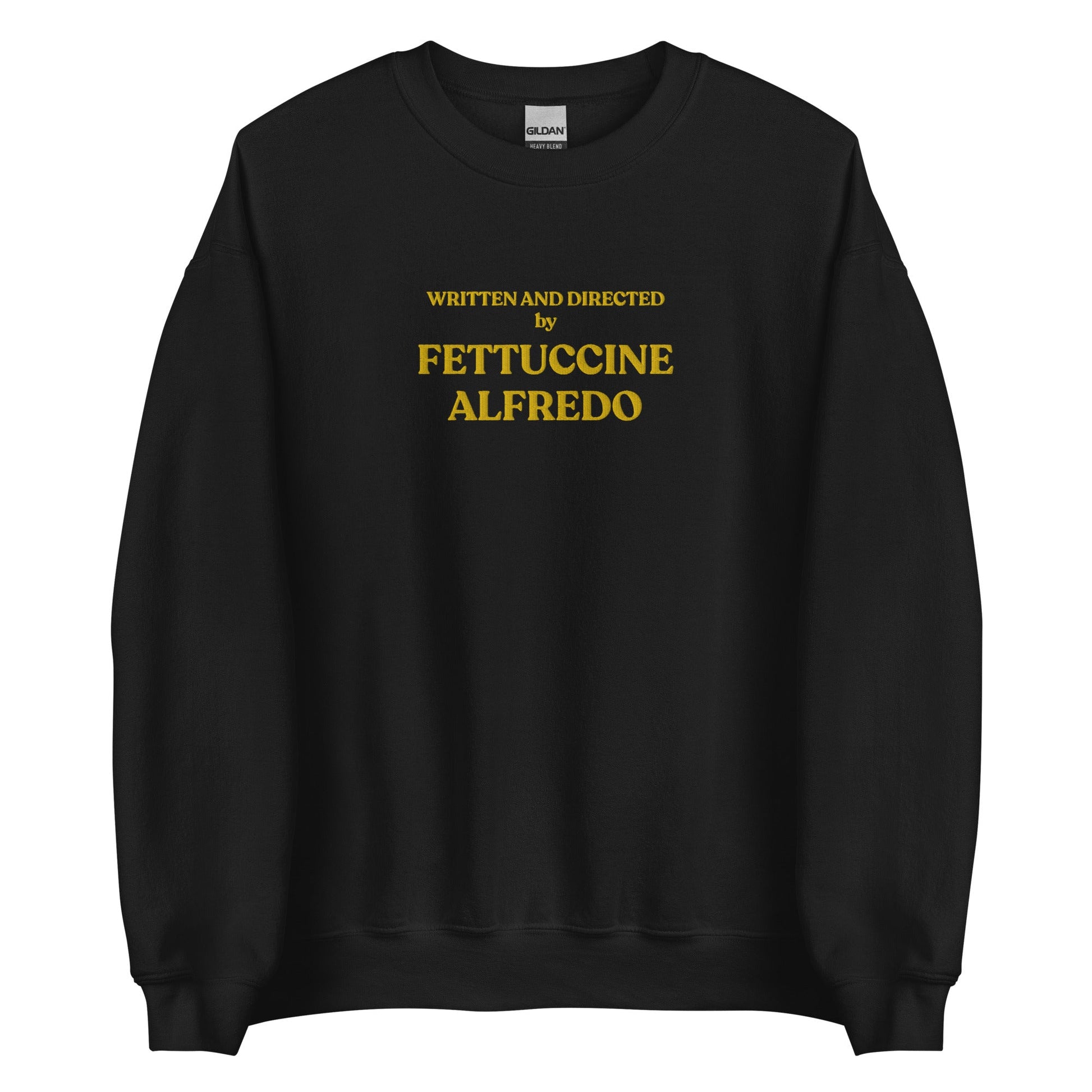 Written And Directed By Fettuccine Alfredo Embroidered Sweatshirt - ninanush