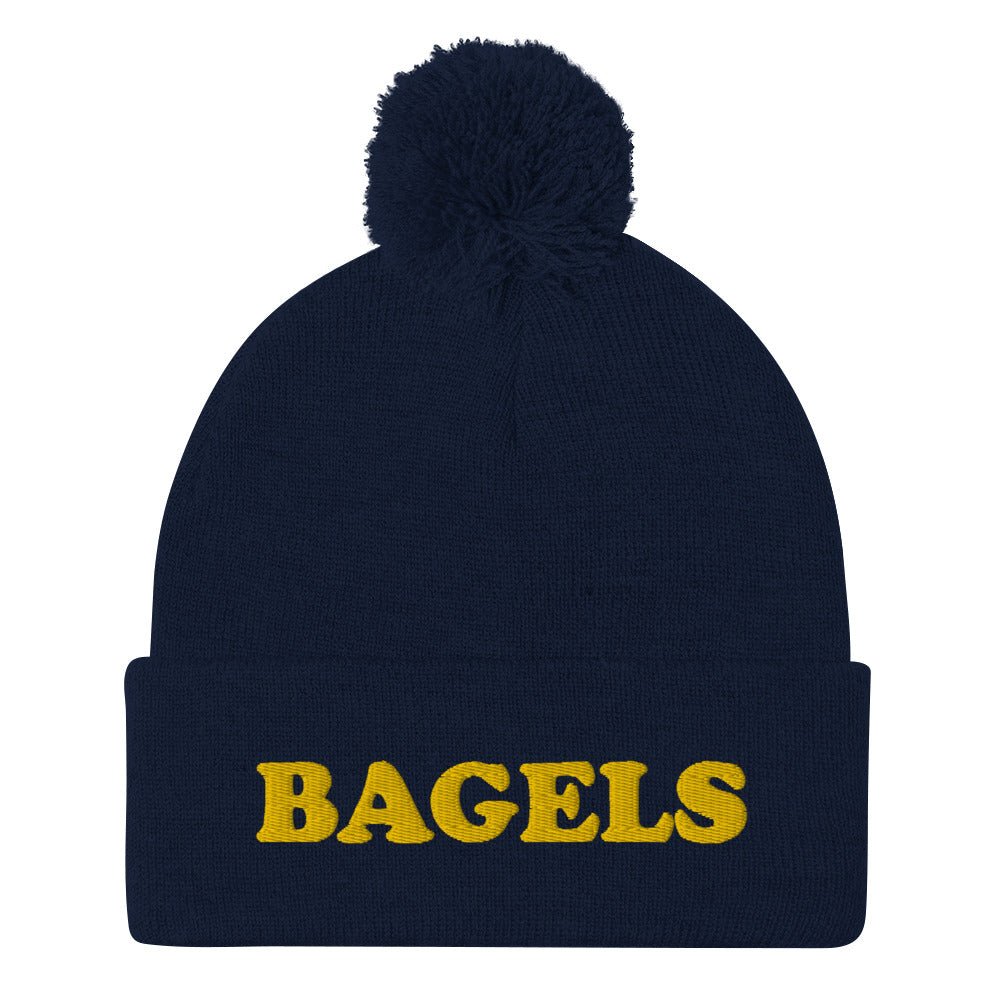 Bagels Beanie - Yellow Embroidery - ninanush