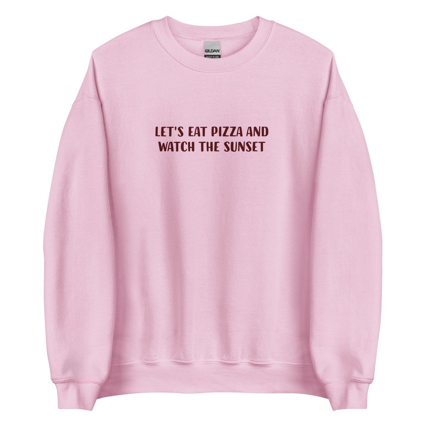 Eat Pizza and Watch the Sunset Embroidered Sweatshirt - ninanush