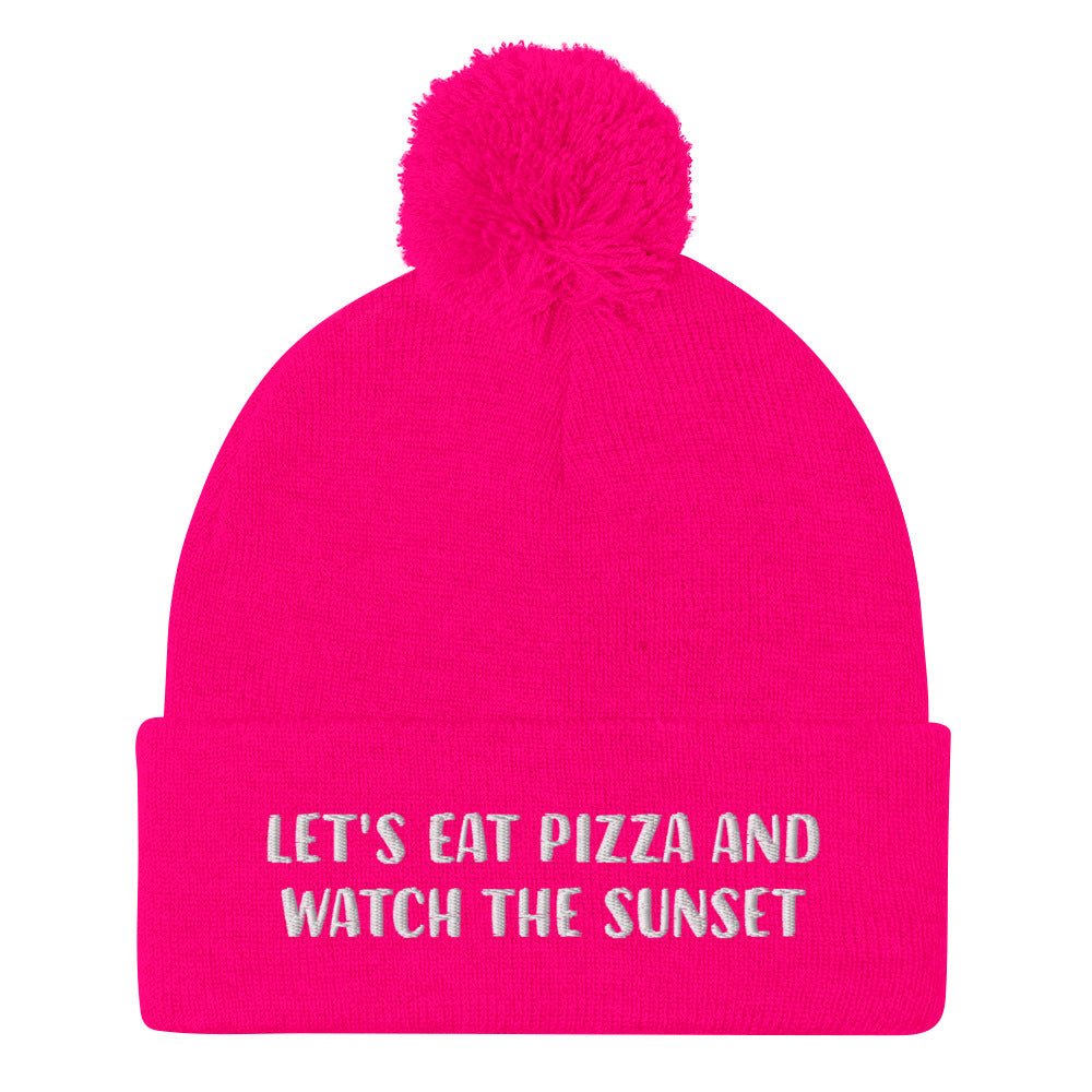 Let's Eat Pizza and Watch the Sunset Beanie - ninanush