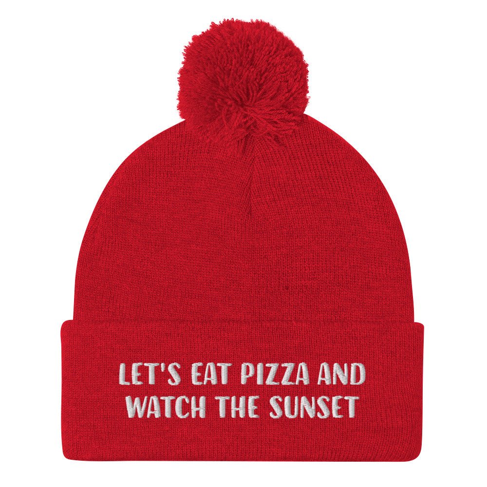 Let's Eat Pizza and Watch the Sunset Beanie - ninanush