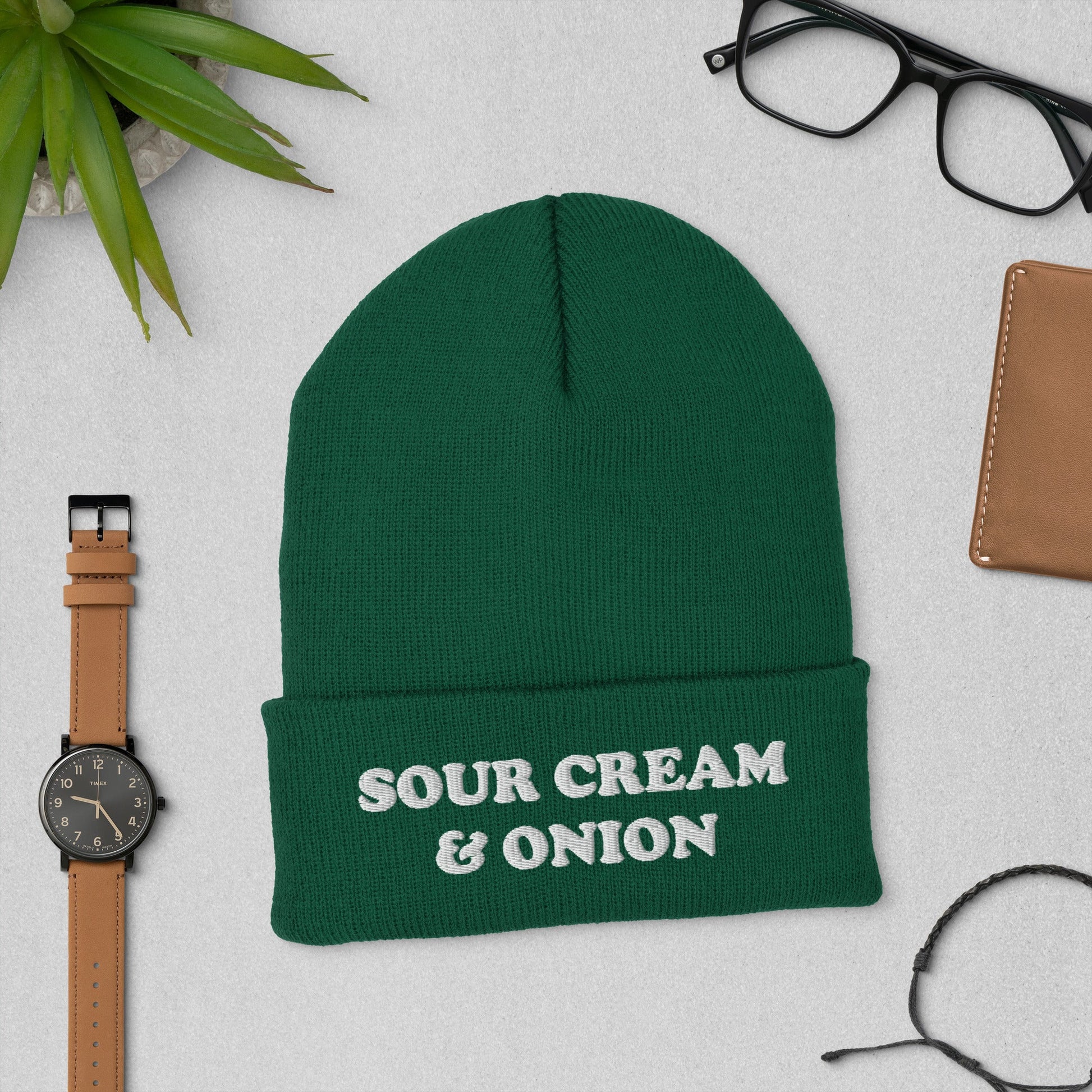 Sour Cream & Onion Cuffed Beanie - ninanush
