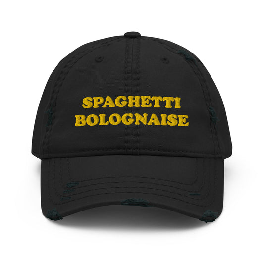 Spaghetti Bolognaise Distressed Dad Hat - ninanush