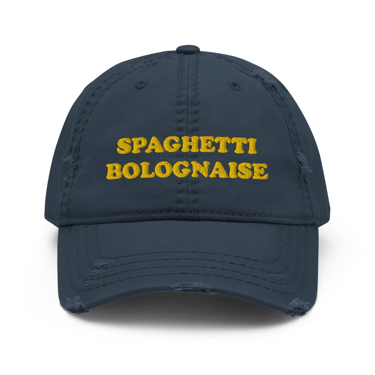 Spaghetti Bolognaise Distressed Dad Hat - ninanush