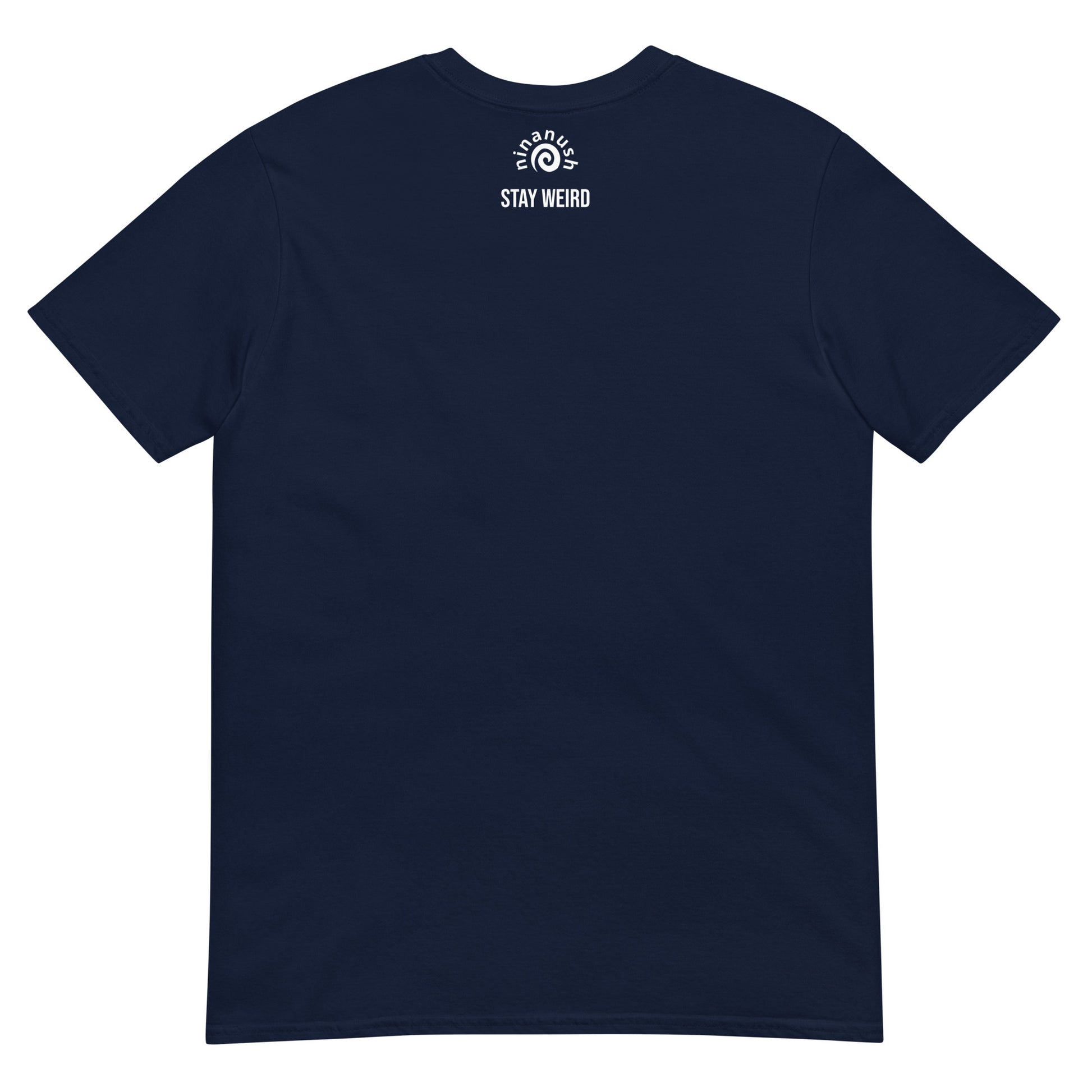 Navy blue stay weird t-shirt for cute adults - This Weird but in a Cute Way T-Shirt is a perfect everyday tee. It has a simple design on the front that celebrates individuality and being a little weird. Stay weird and look cute in this classic t-shirt or give it as a weird gift for anyone. It's designed to keep you comfortable and stylish - or just a little weird.
